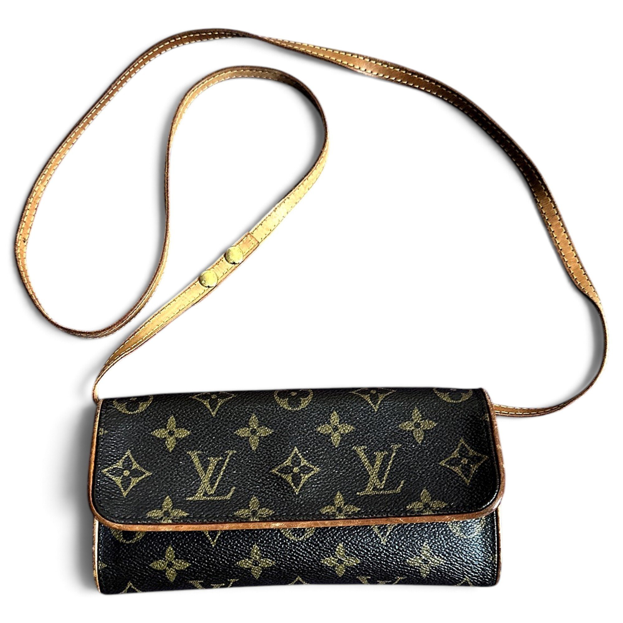Twin leather crossbody bag