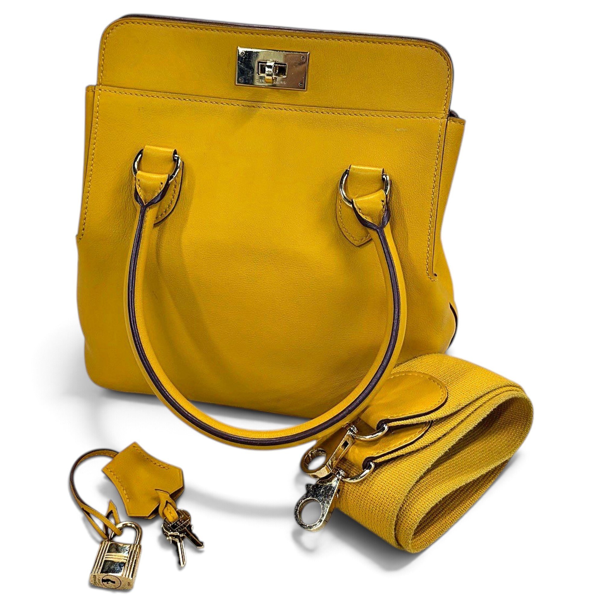 Toolbox leather handbag