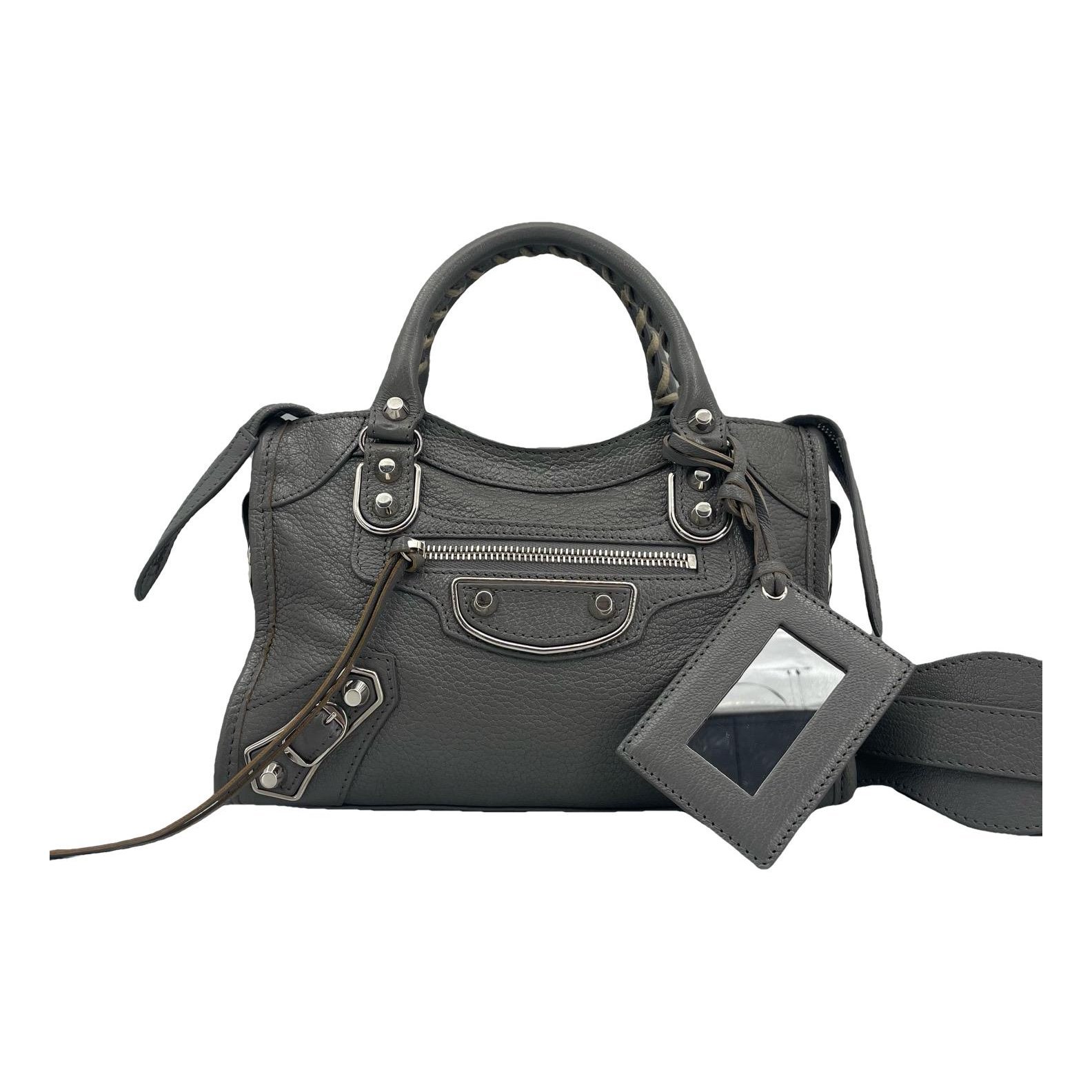 City leather handbag