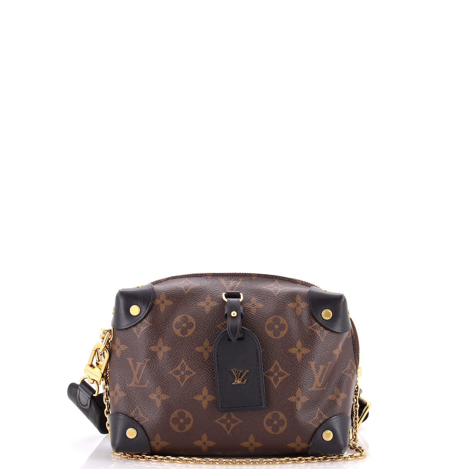 Petite Malle Souple Handbag Monogram Canvas with Leather