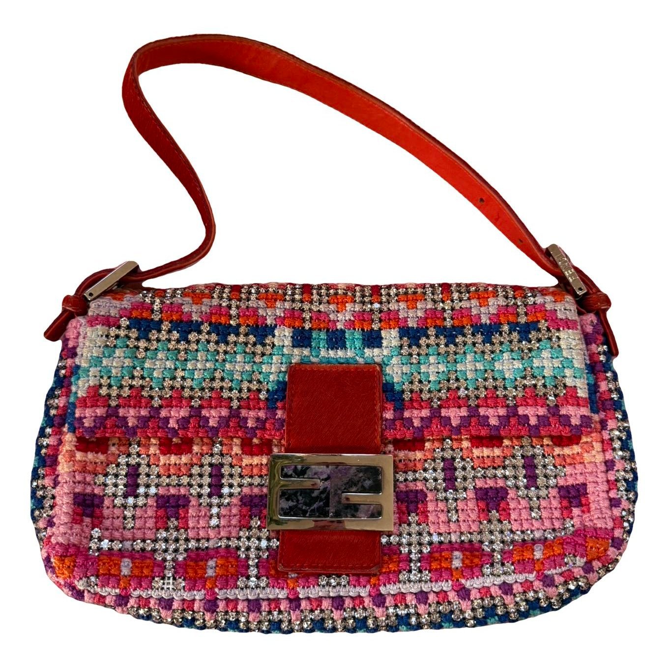 Baguette glitter handbag