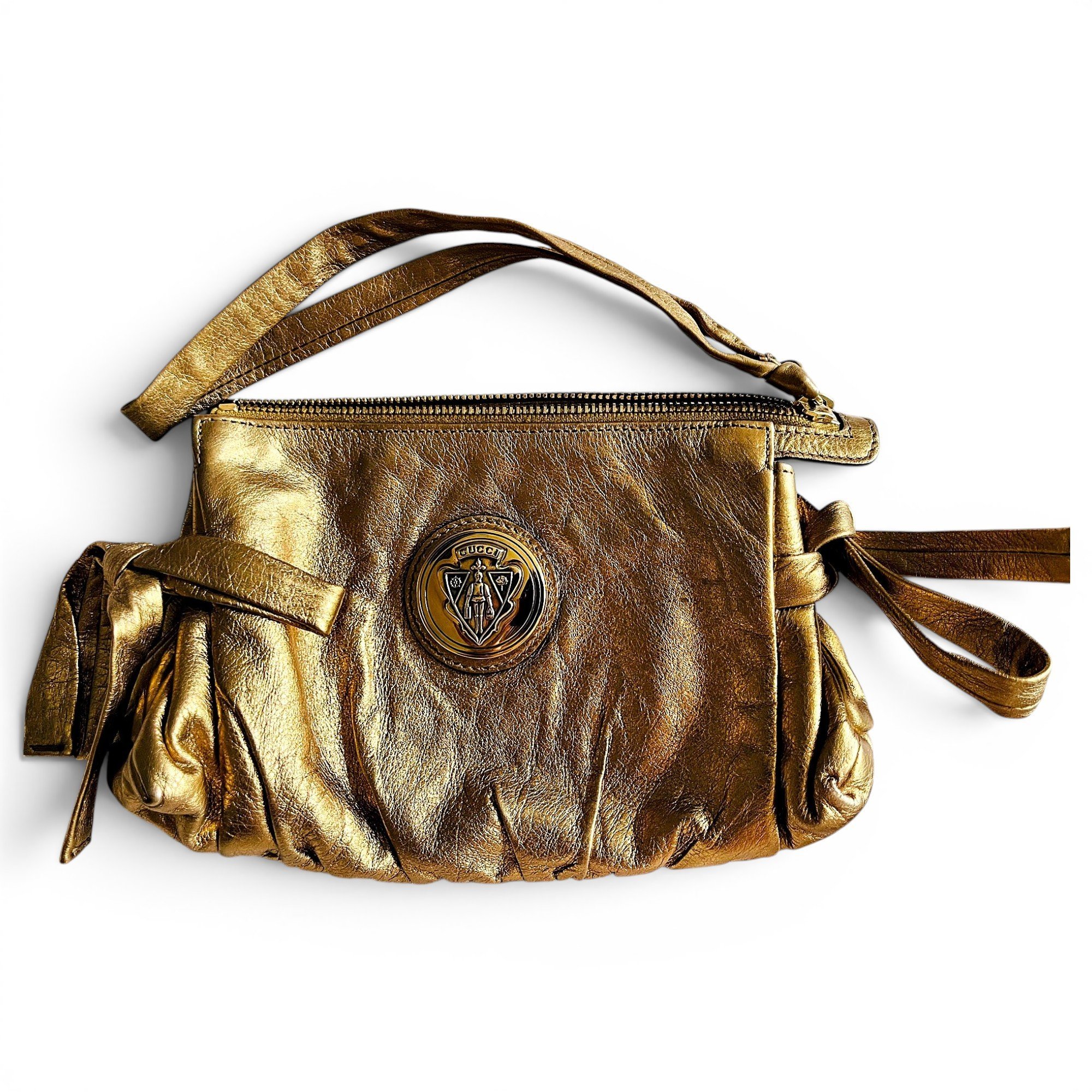 Hysteria leather clutch bag