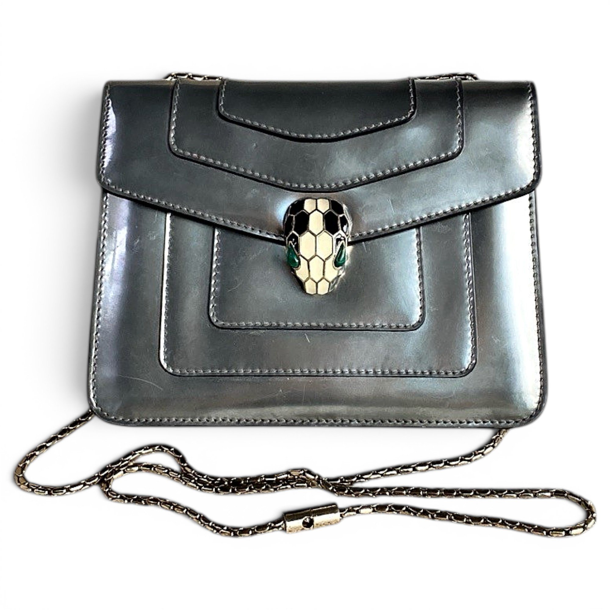 Serpenti leather handbag