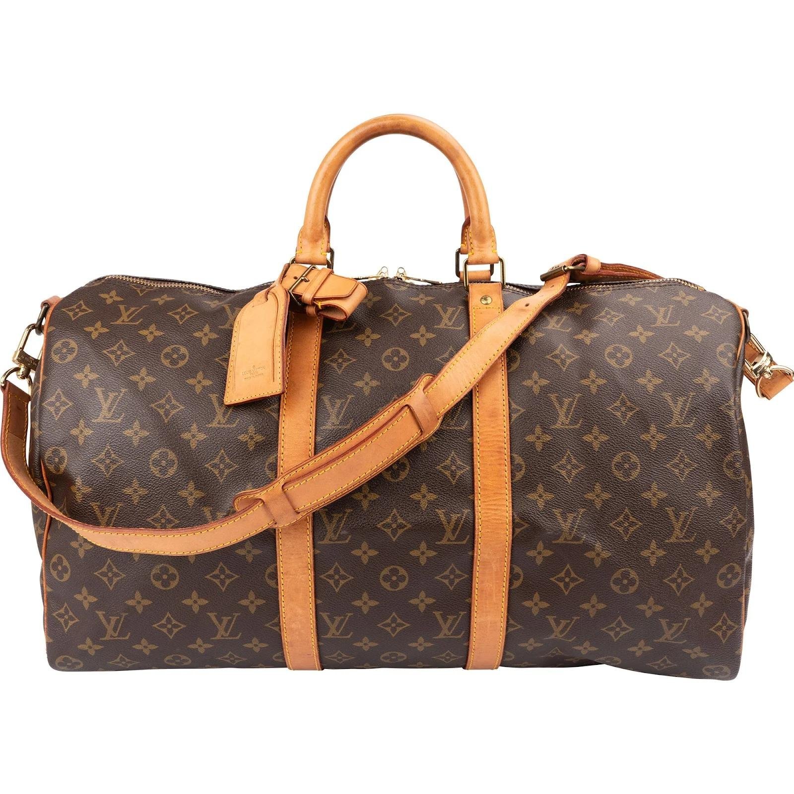 Keepall leather travel bag