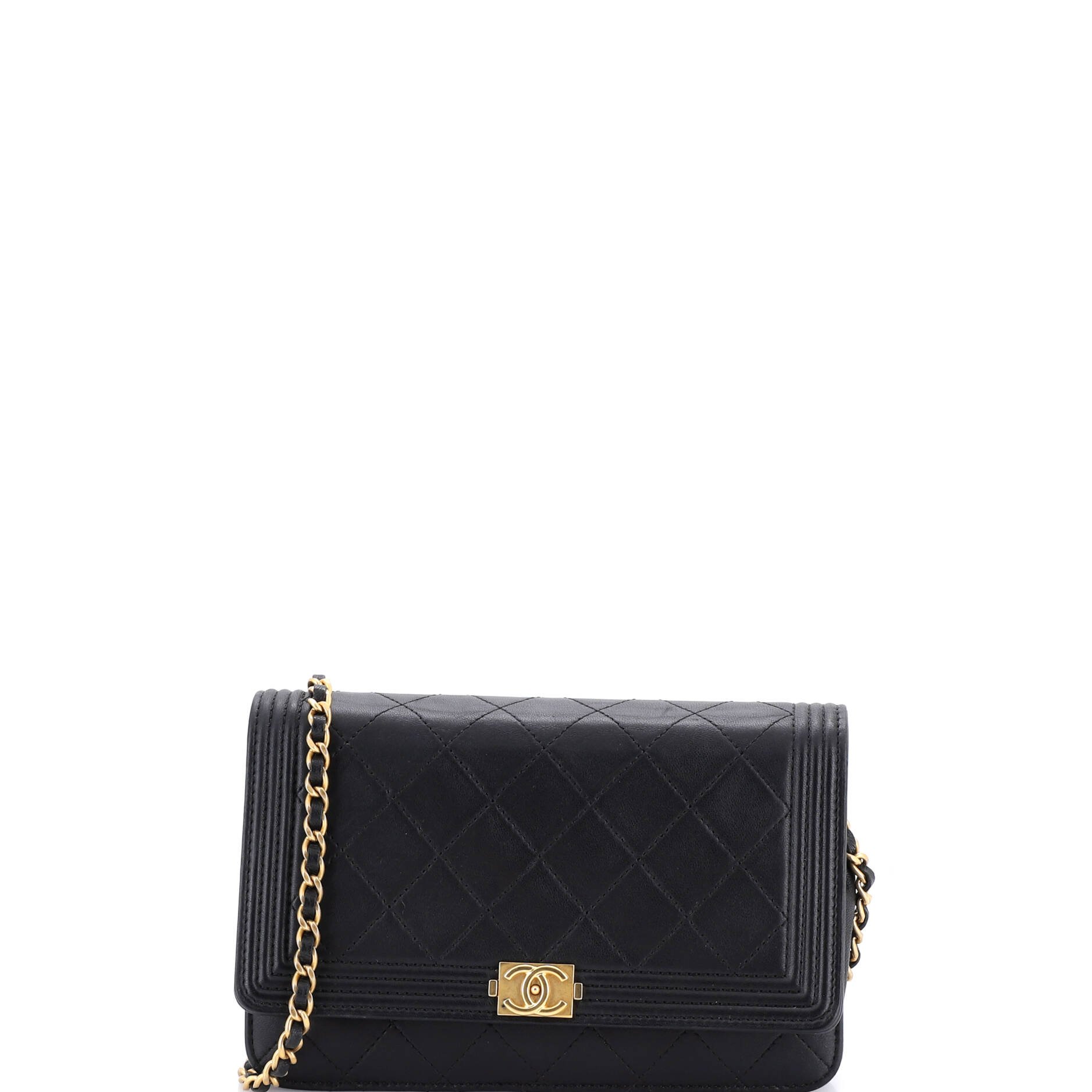Chanel Boy Wallet on Chain Quilted Lambskin