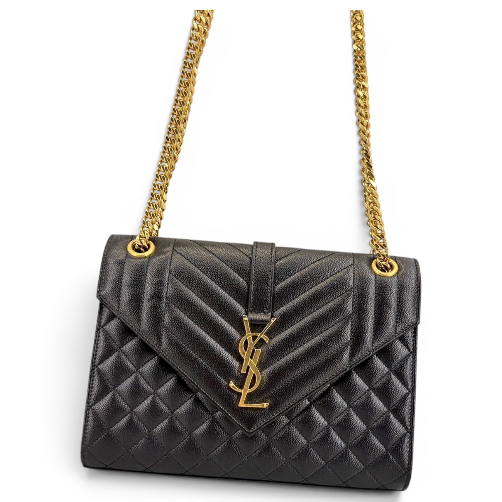 Envelope leather handbag