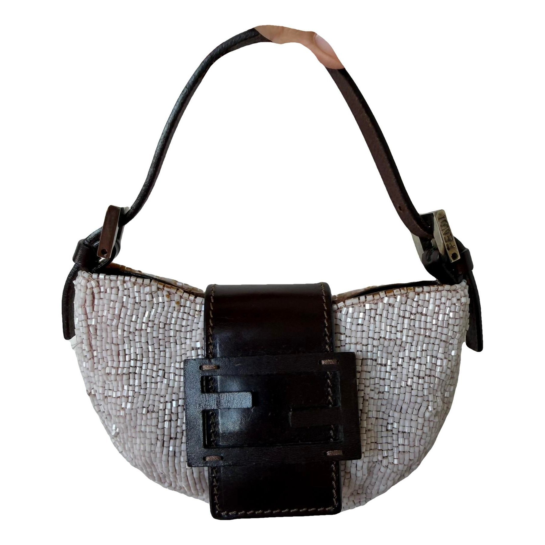 Croissant Vintage leather mini bag