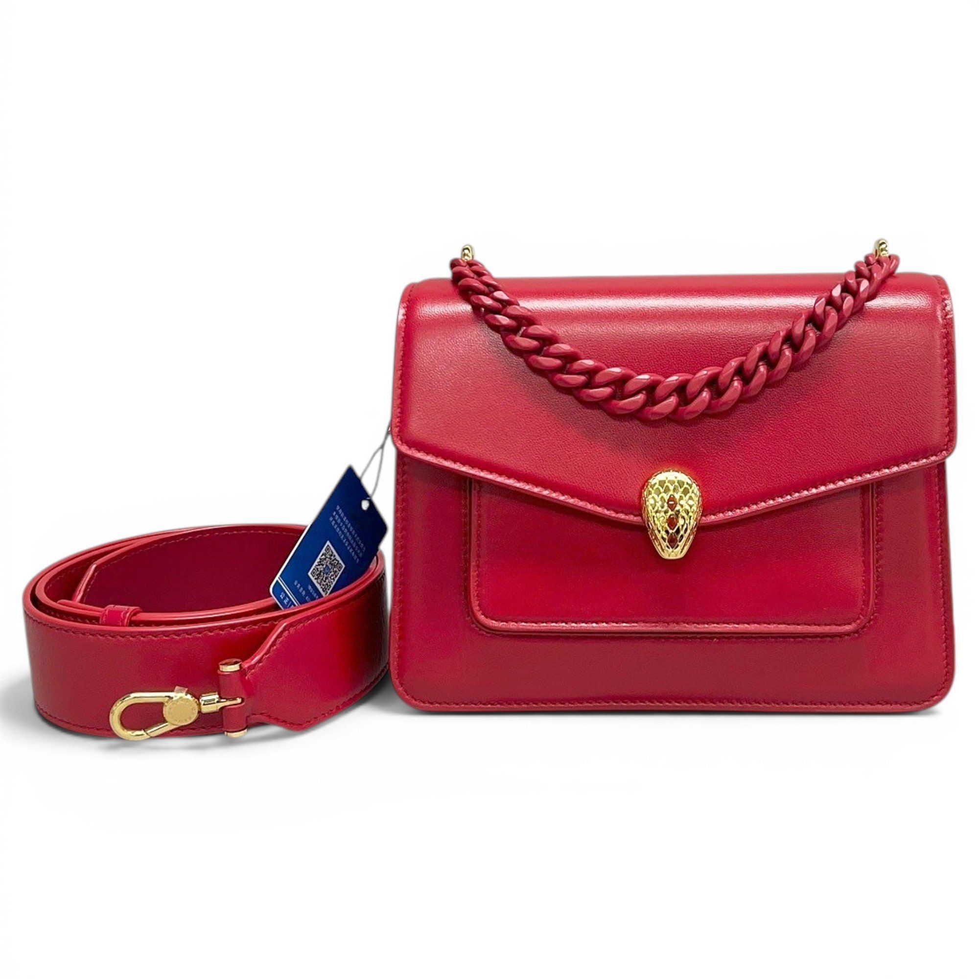 Serpenti leather handbag