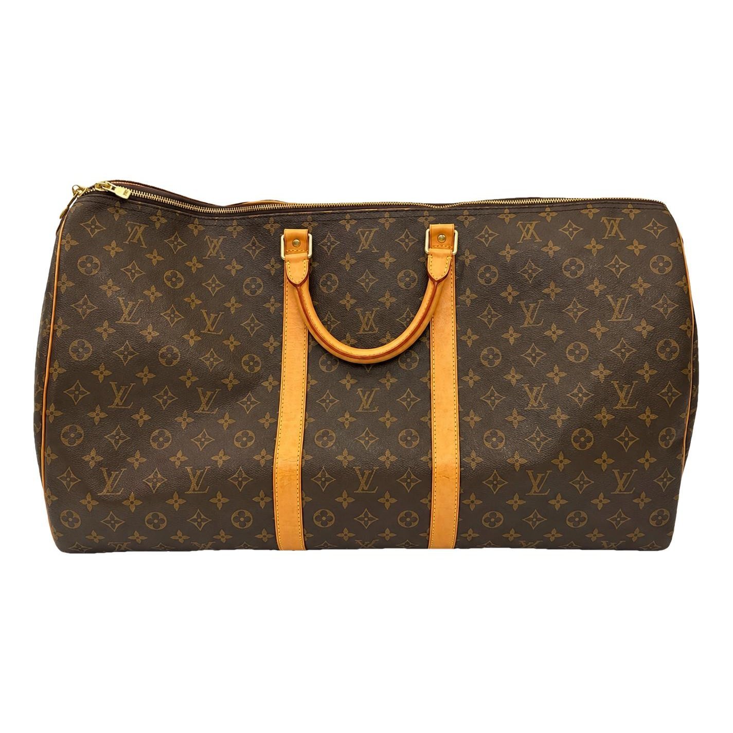 Keepall leather travel bag