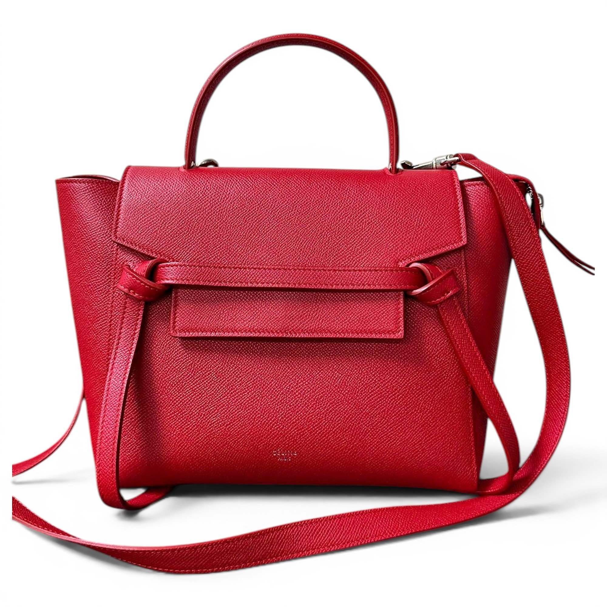 Belt leather handbag