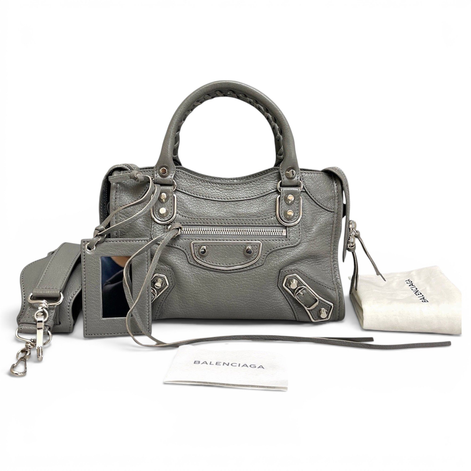 City leather handbag