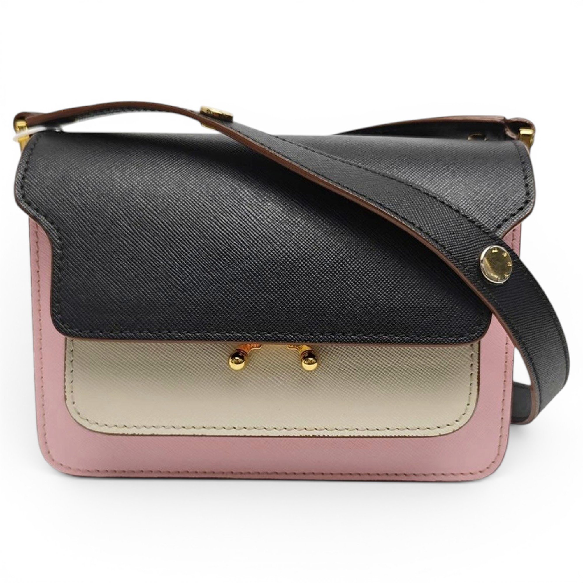 Trunk leather handbag