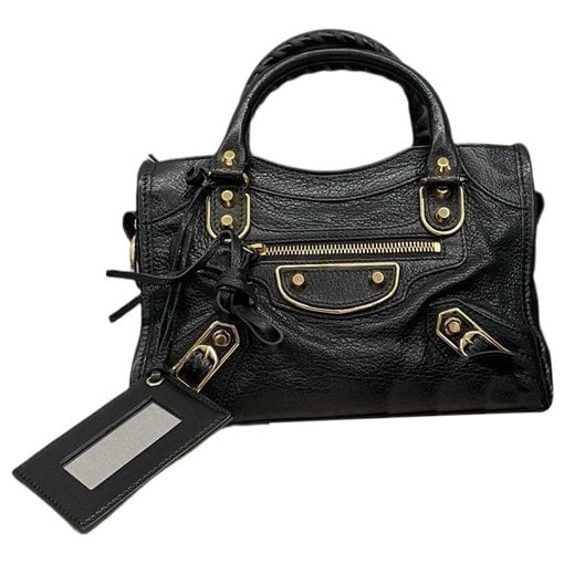 City leather handbag