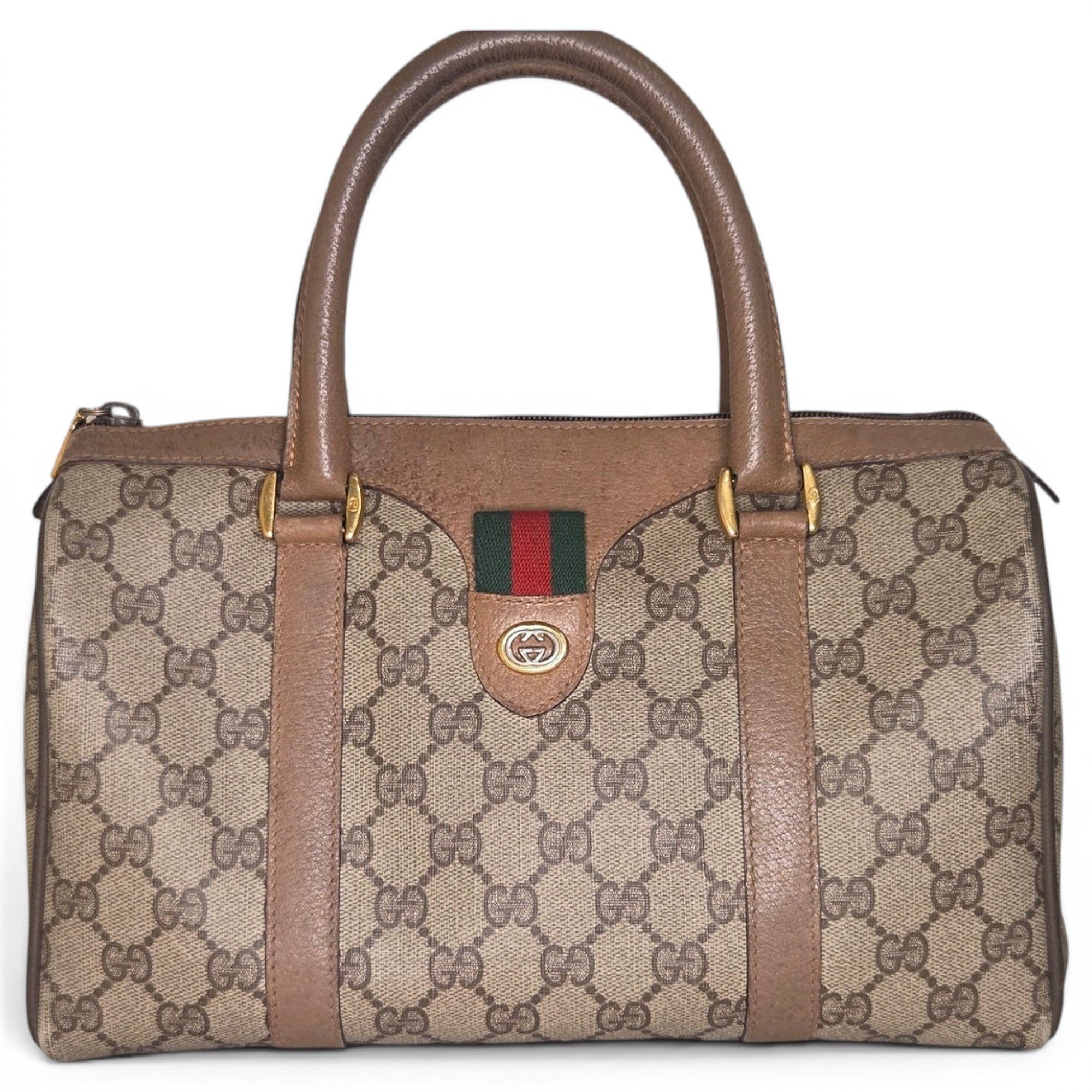 Boston leather handbag