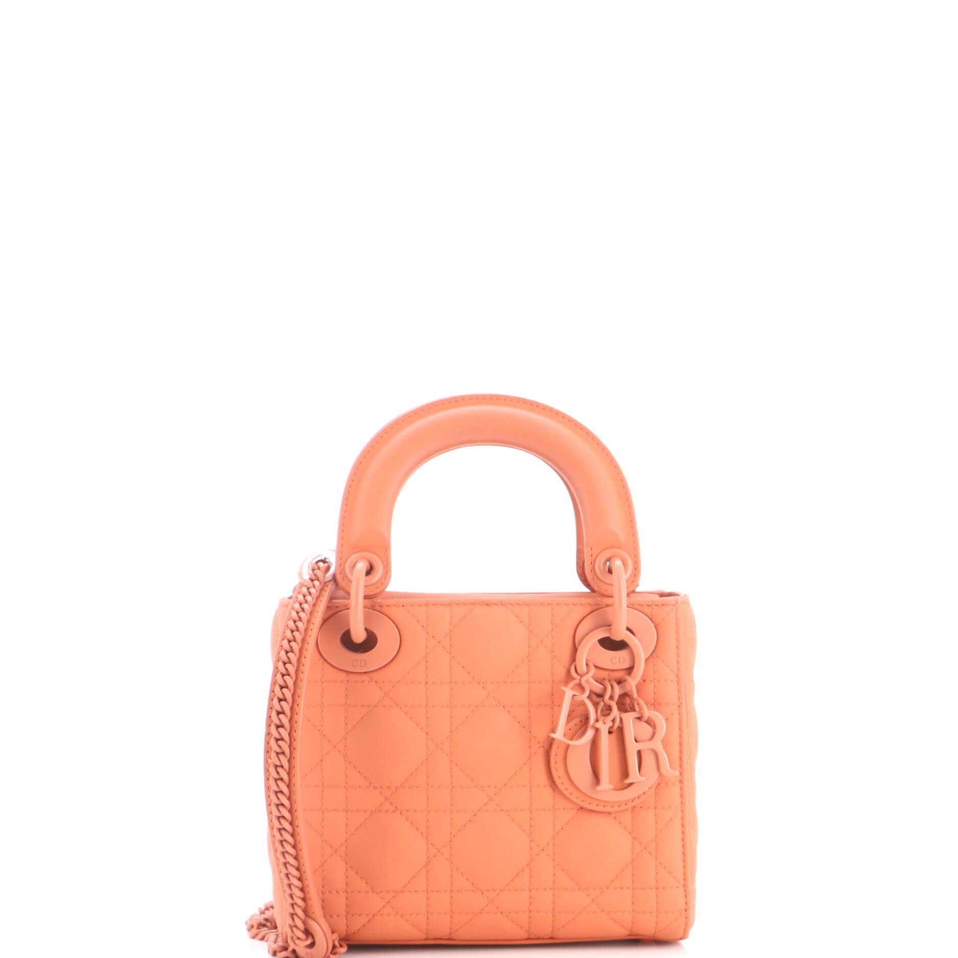 Ultra Matte Lady Dior Chain Bag Cannage Quilt Calfskin Mini