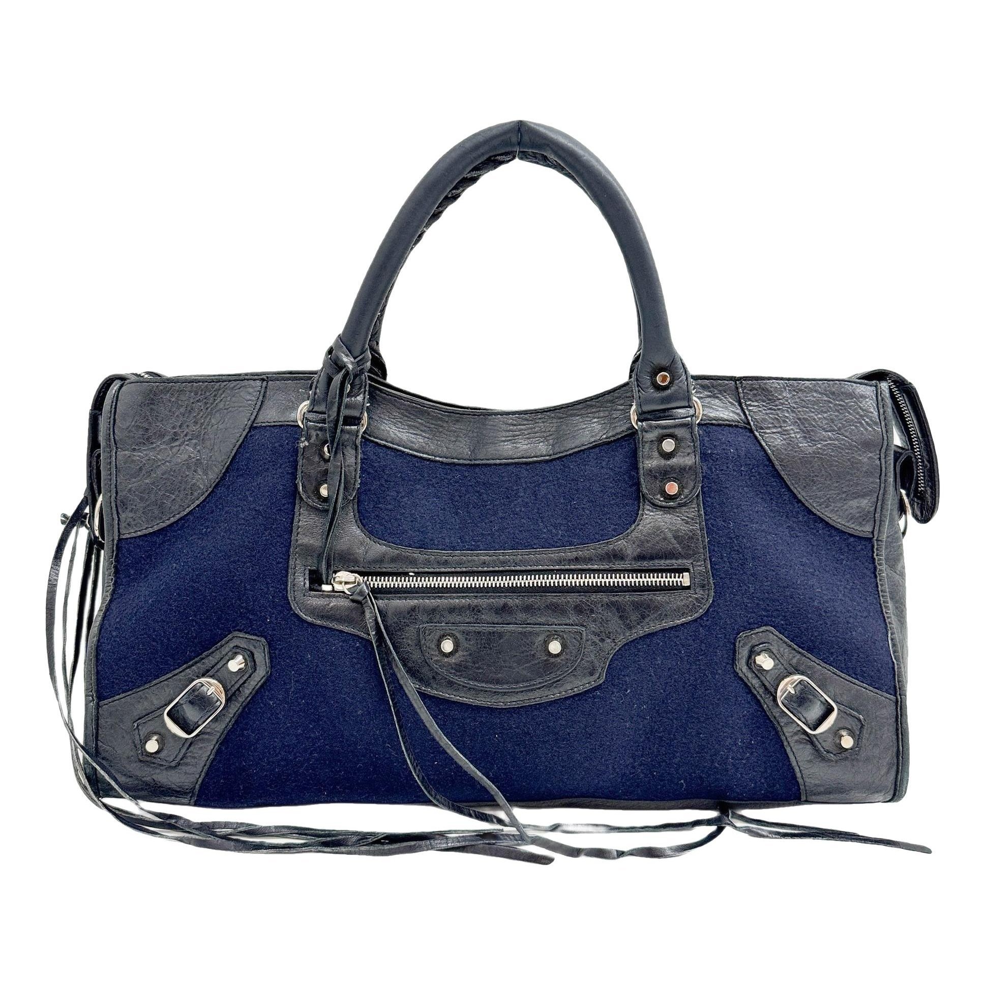Work leather handbag