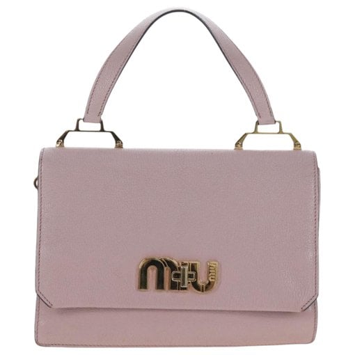 Miu Logo leather crossbody bag