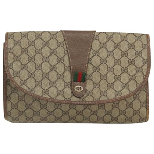 Leather clutch bag