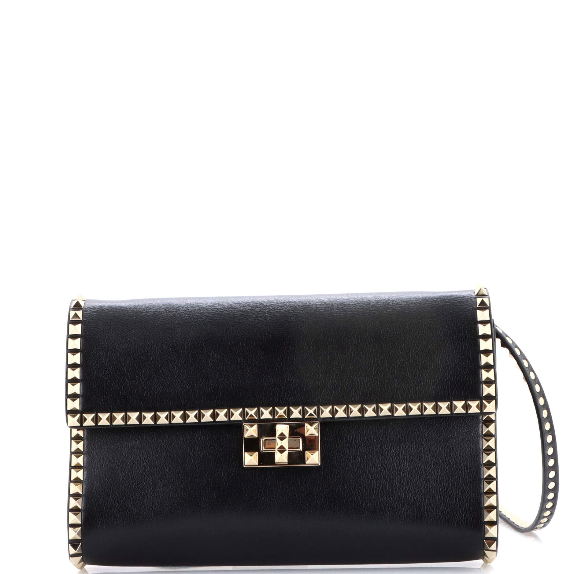 Valentino Garavani Rockstud No Limit Clutch Leather