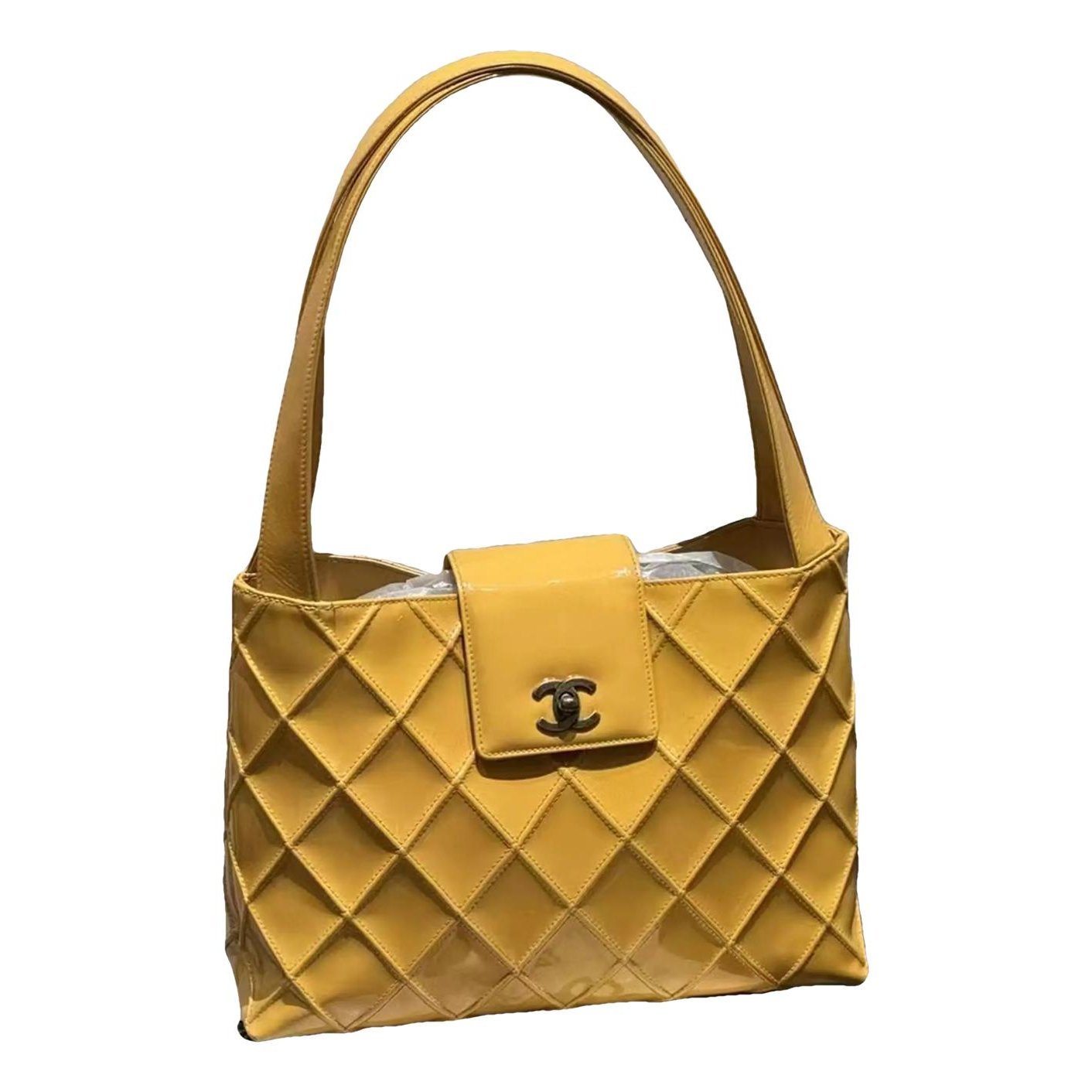 Mini Shopping patent leather handbag