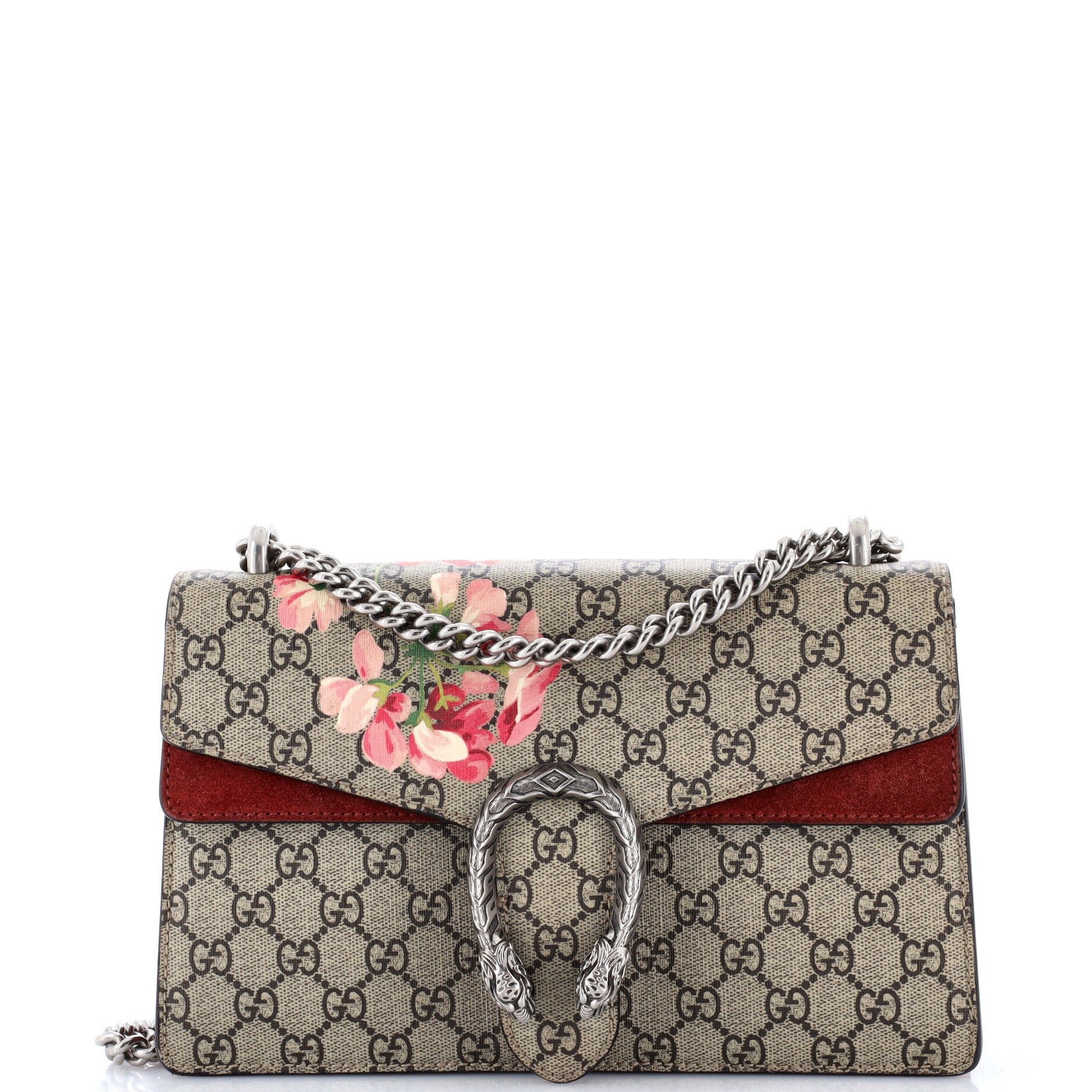 Dionysus Bag Blooms Print GG Coated Canvas Small