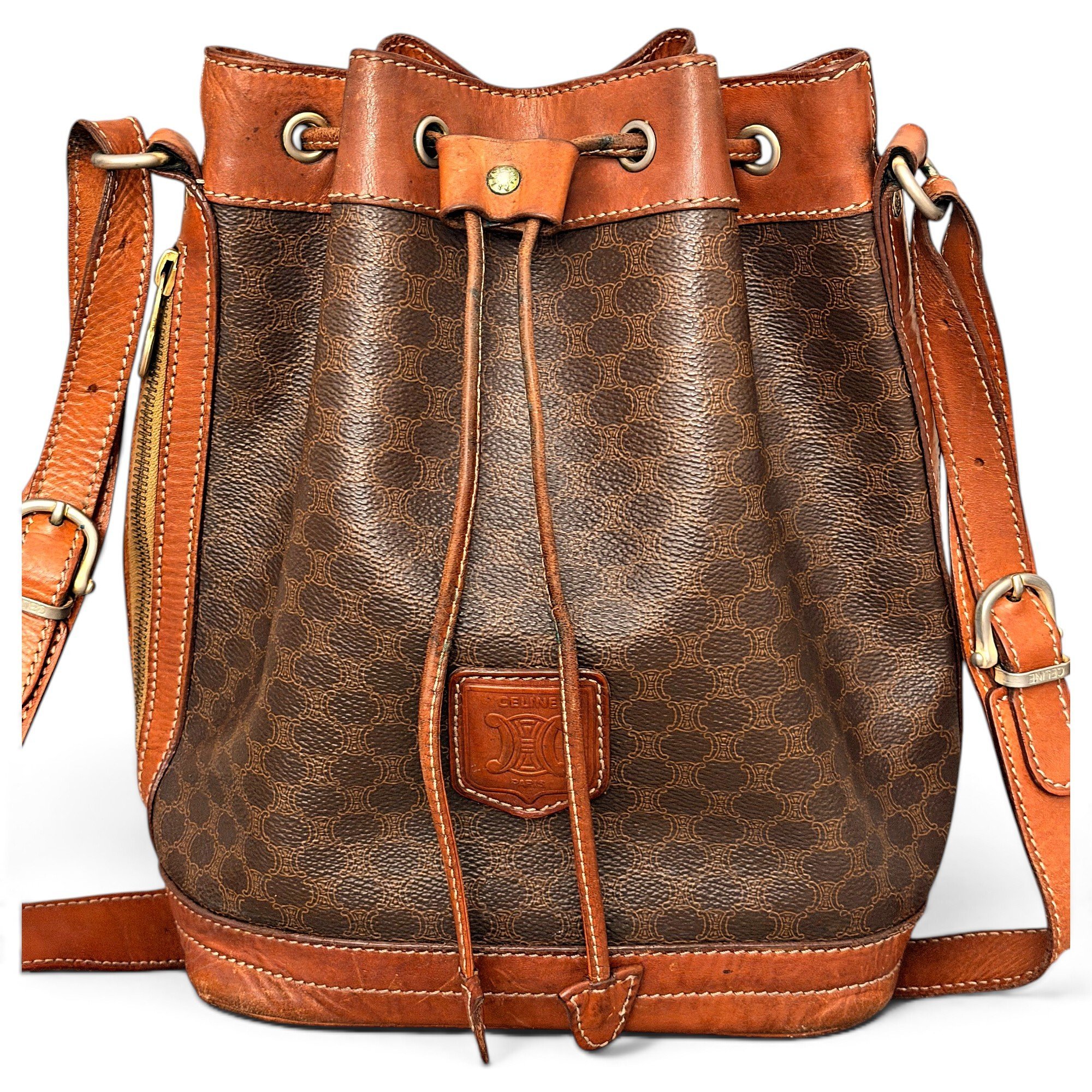 SAC SEAU leather crossbody bag