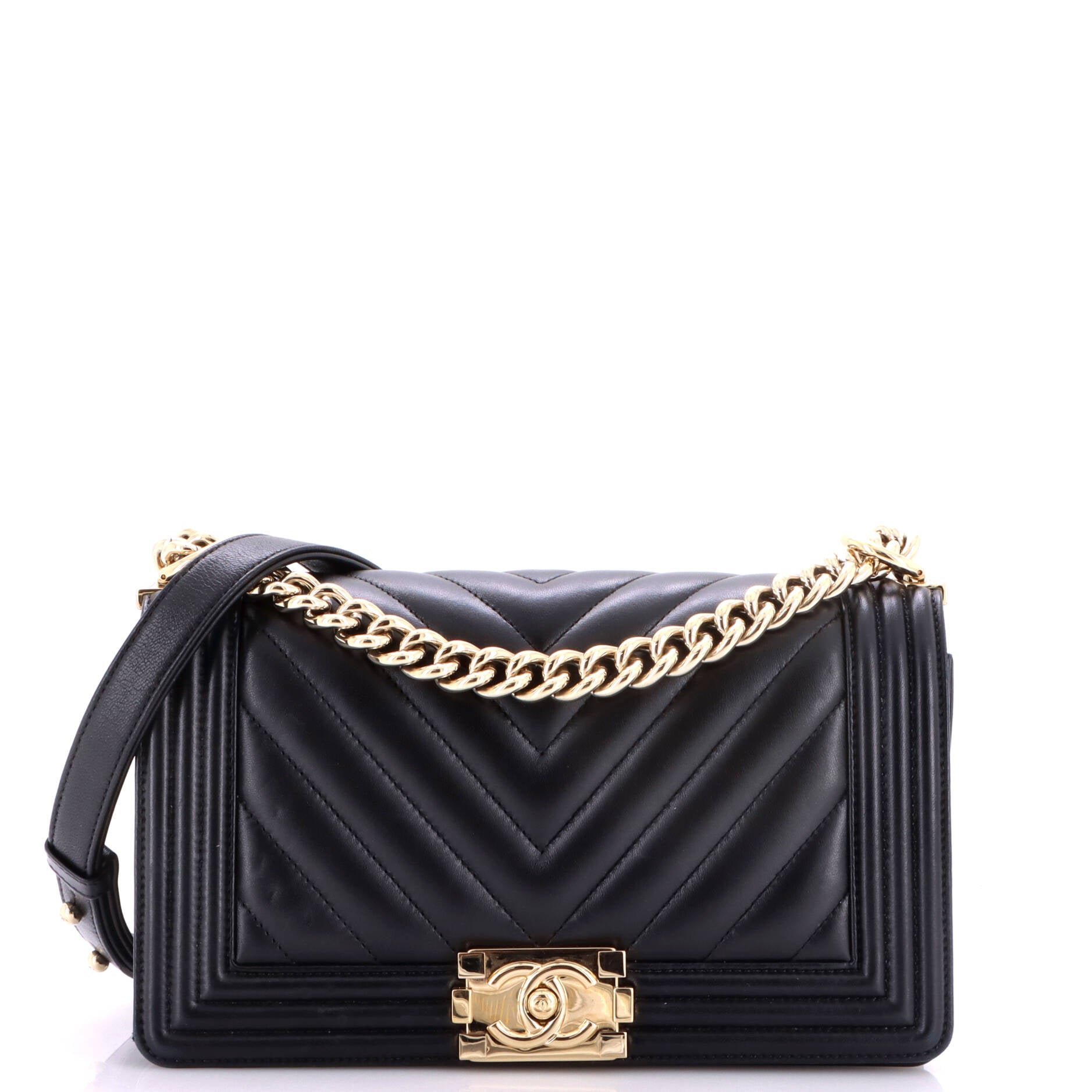 Boy Flap Bag Chevron Lambskin Old Medium