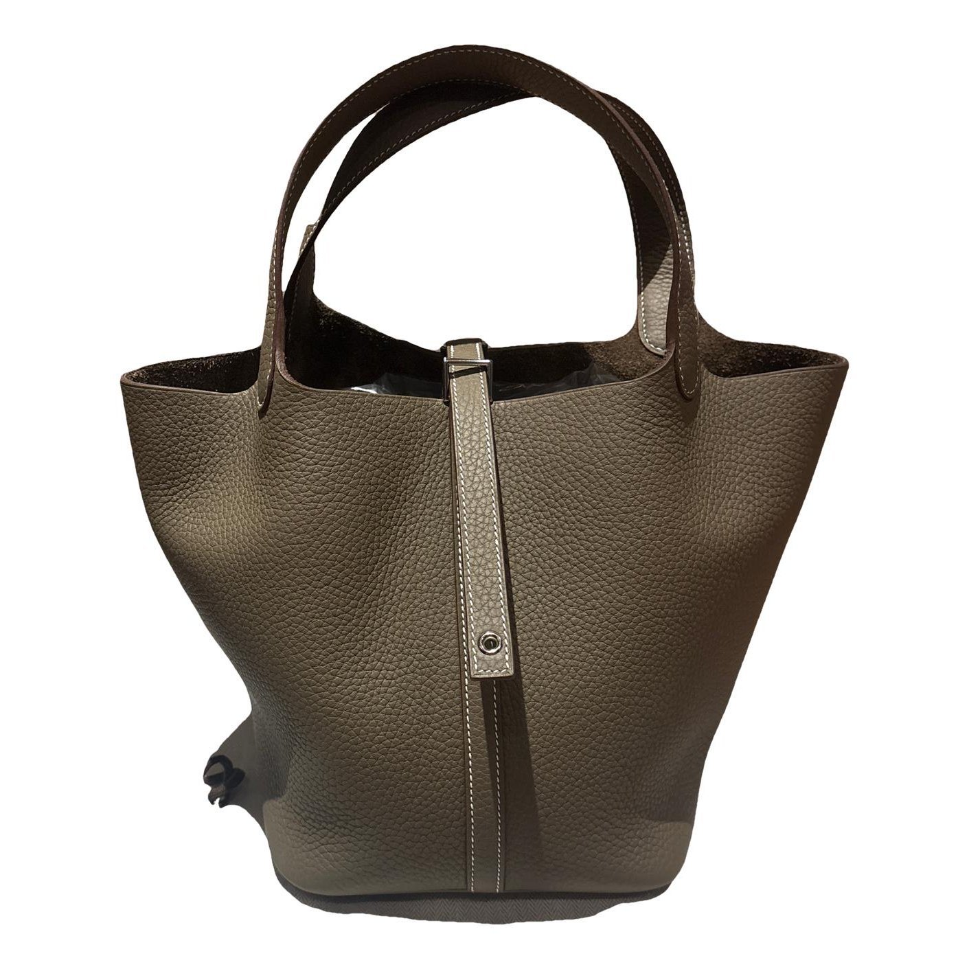 Picotin leather tote