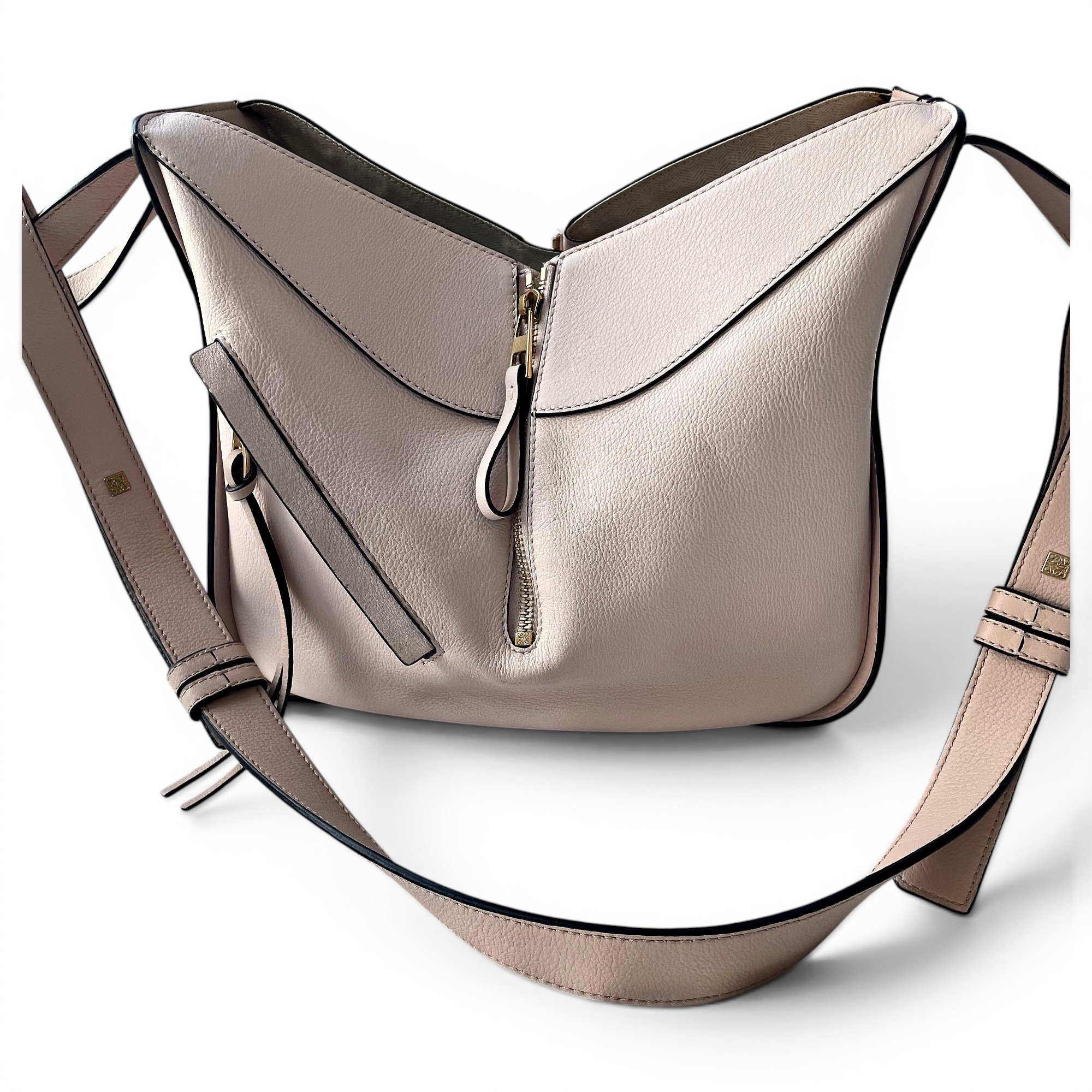 Hammock leather handbag