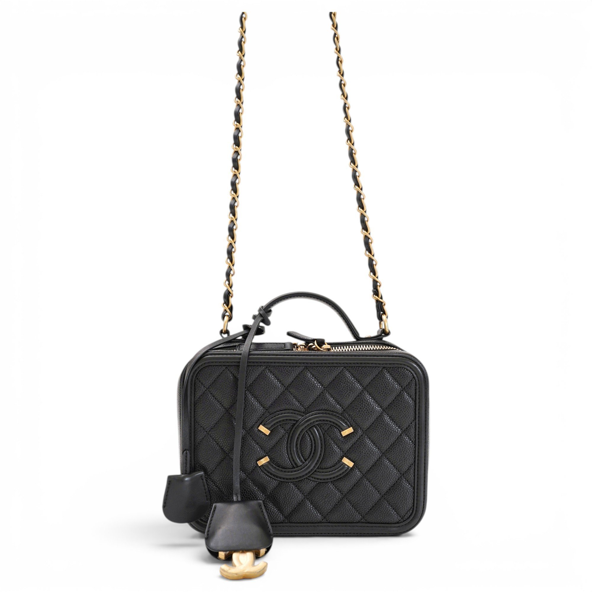 Vanity leather handbag