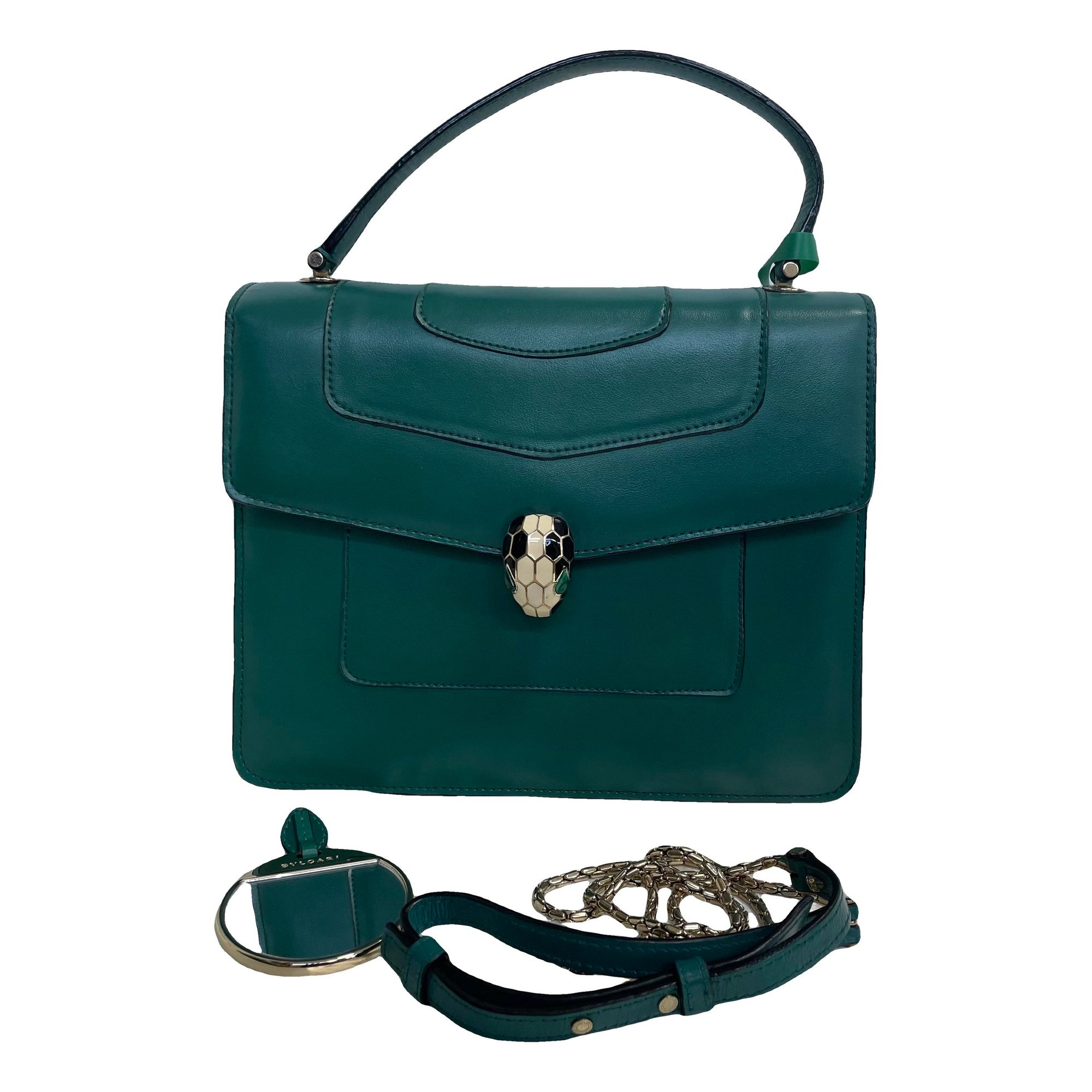 Serpenti leather handbag