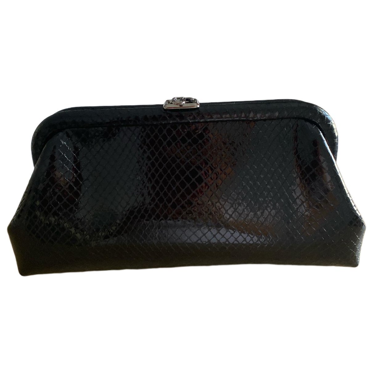 Leather clutch bag