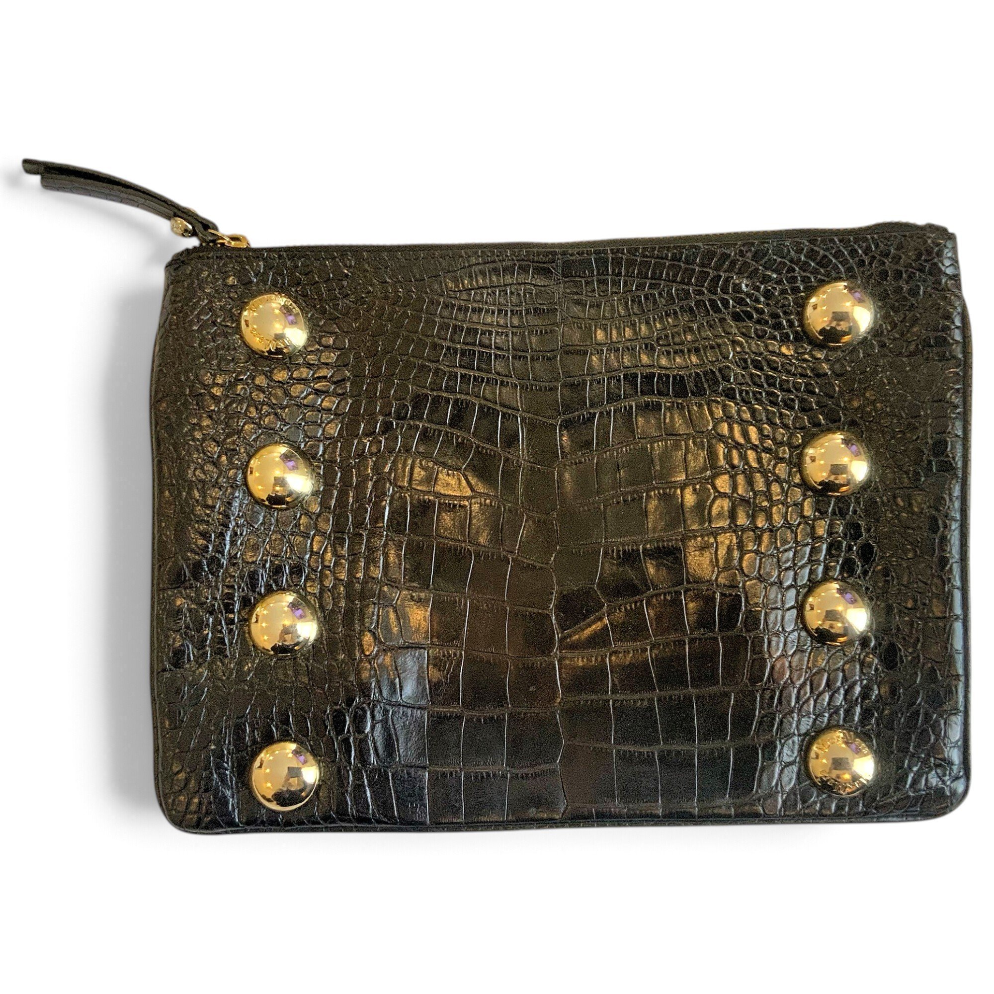 Max Mara Atelier leather clutch bag