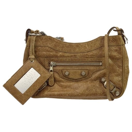 Hip leather crossbody bag