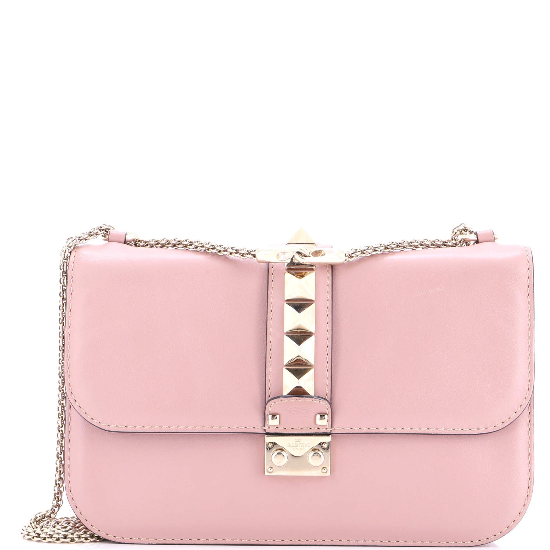 Valentino Garavani Glam Lock Shoulder Bag Leather Medium
