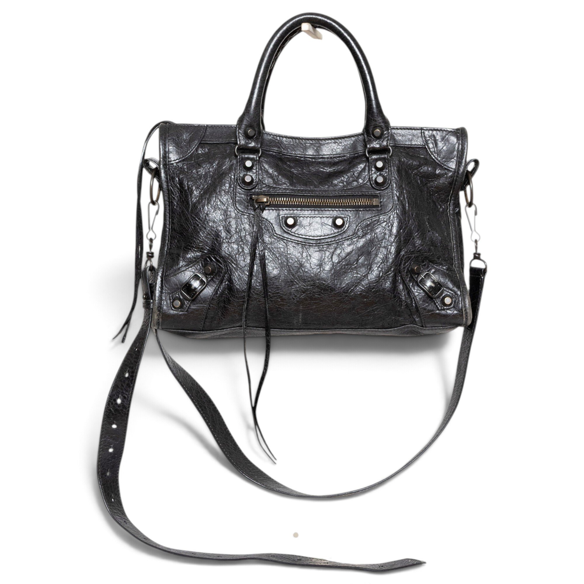 City leather handbag