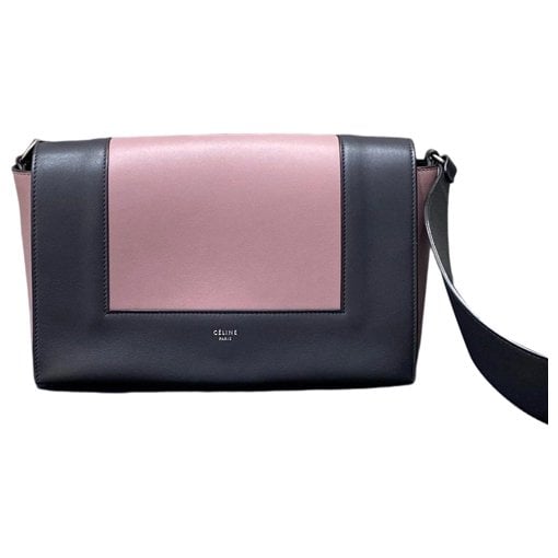 Frame leather handbag