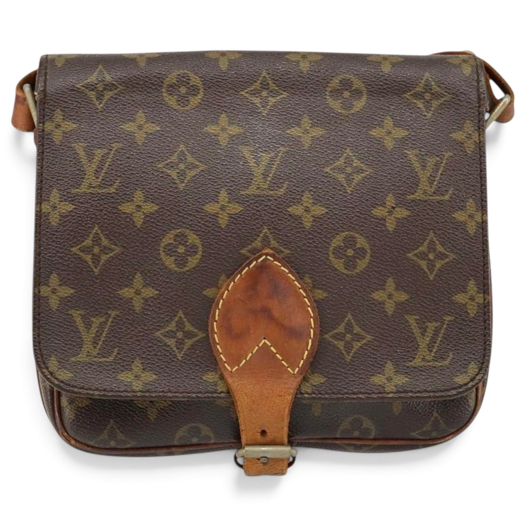 Cartouchière leather handbag