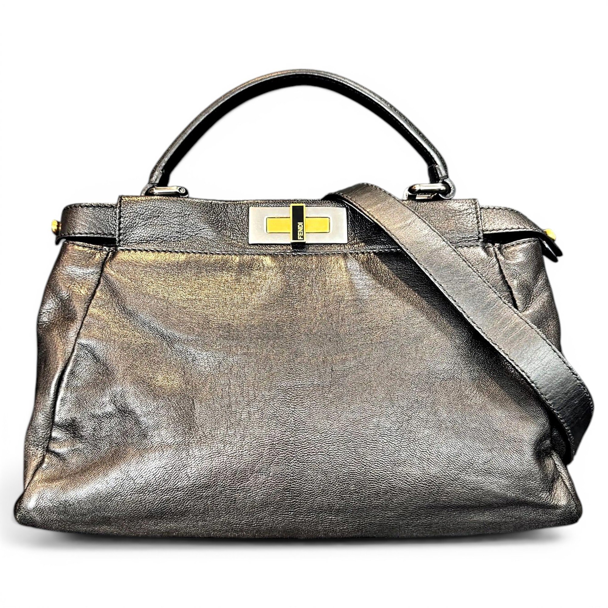 Peekaboo leather handbag