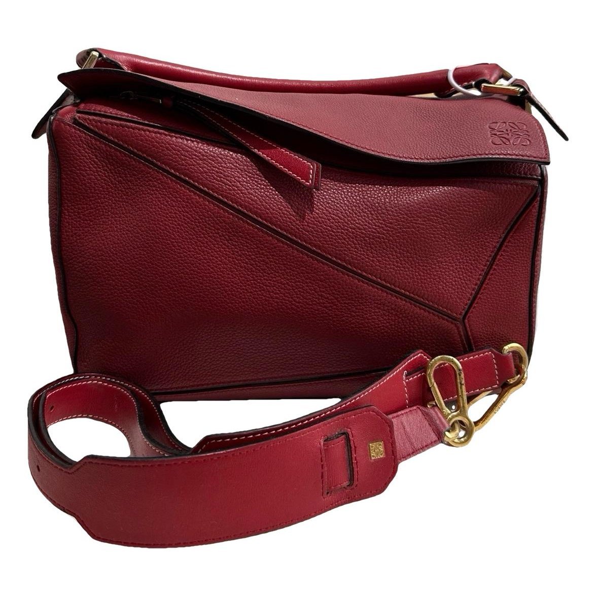 Puzzle leather handbag