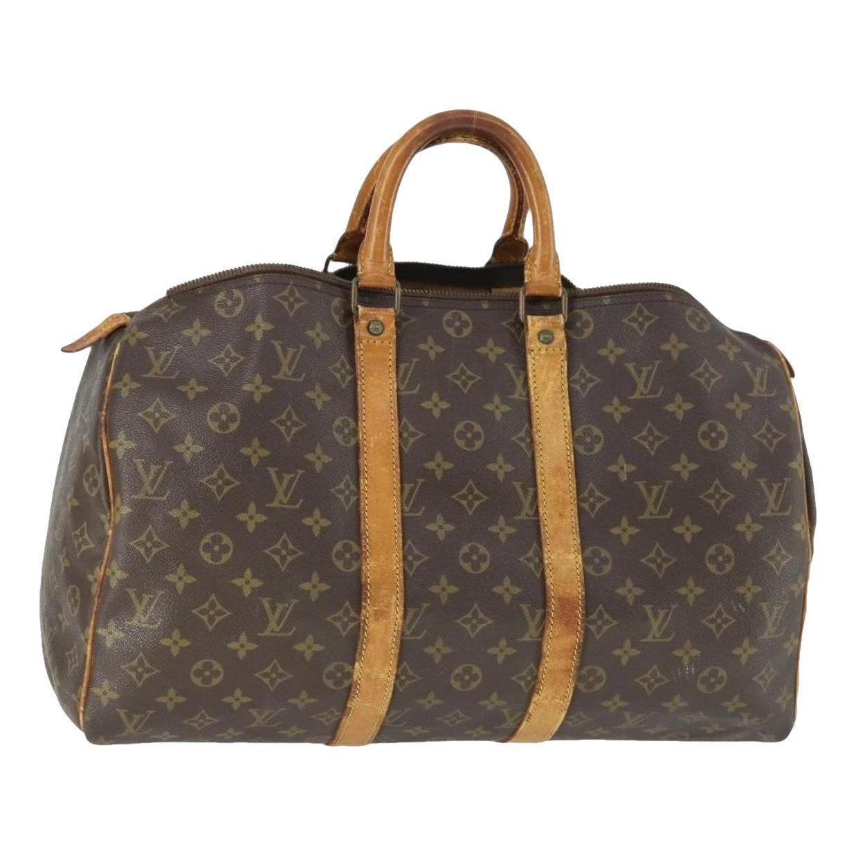 Keepall leather travel bag