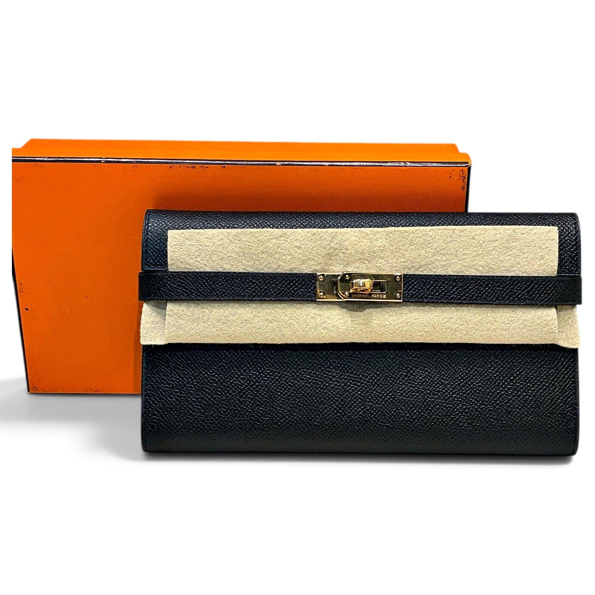 Leather clutch bag