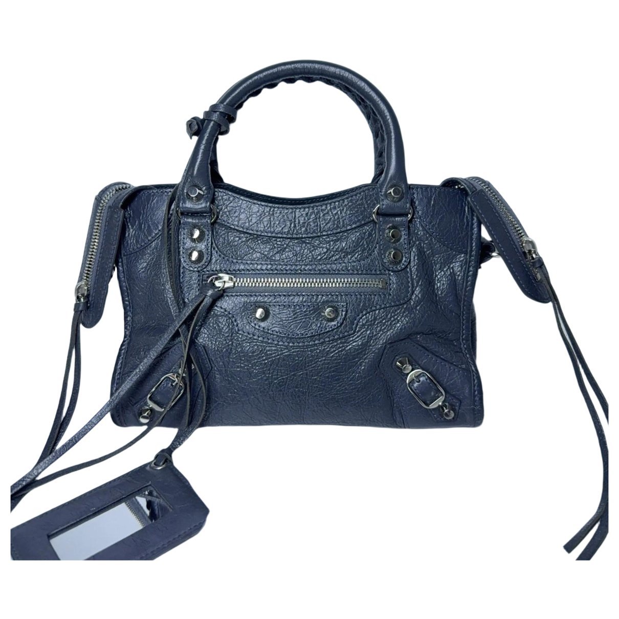 City leather handbag