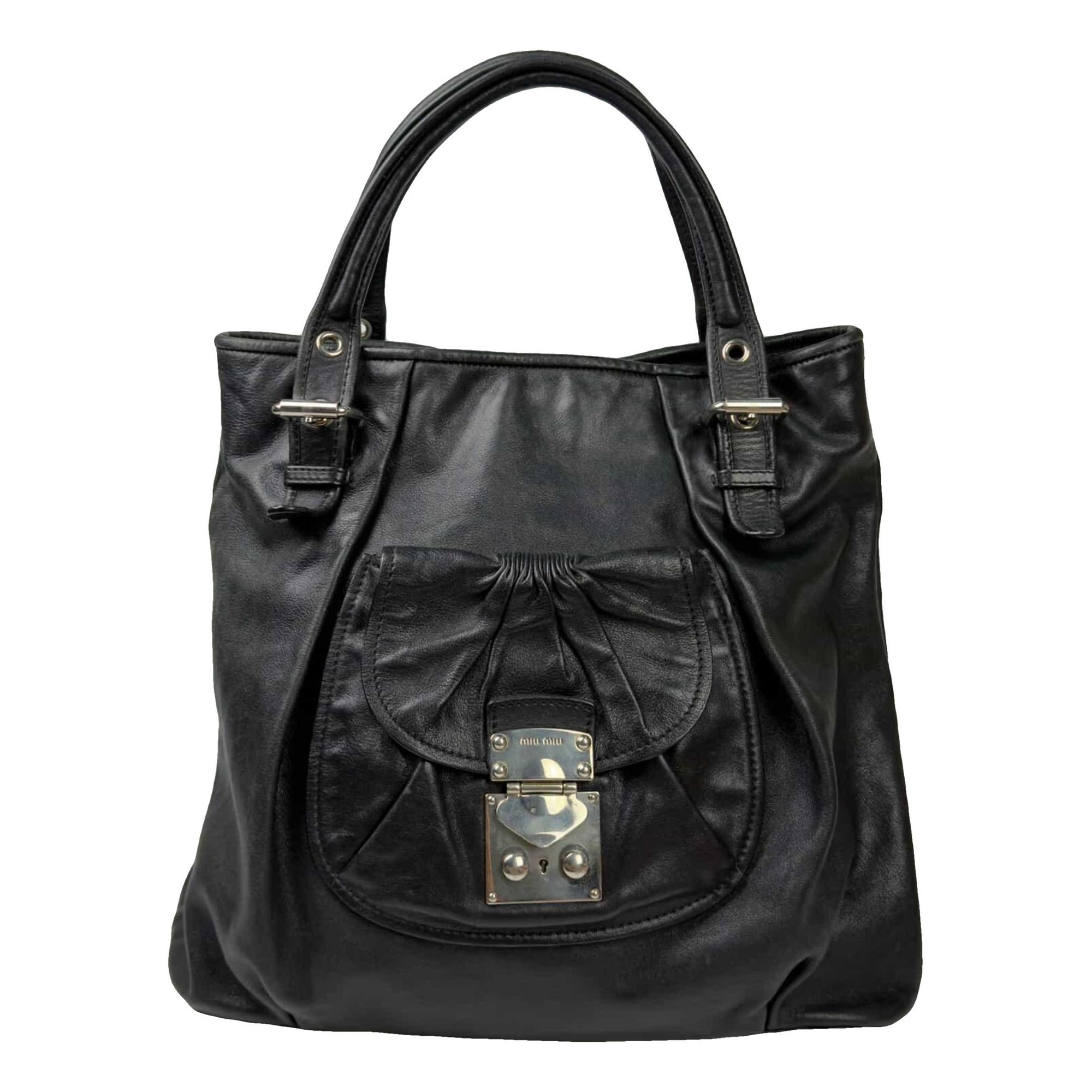 Madras leather handbag