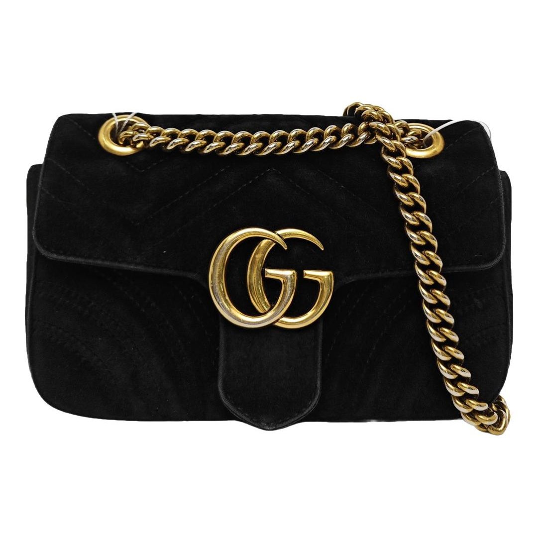 GG Marmont Flap velvet crossbody bag