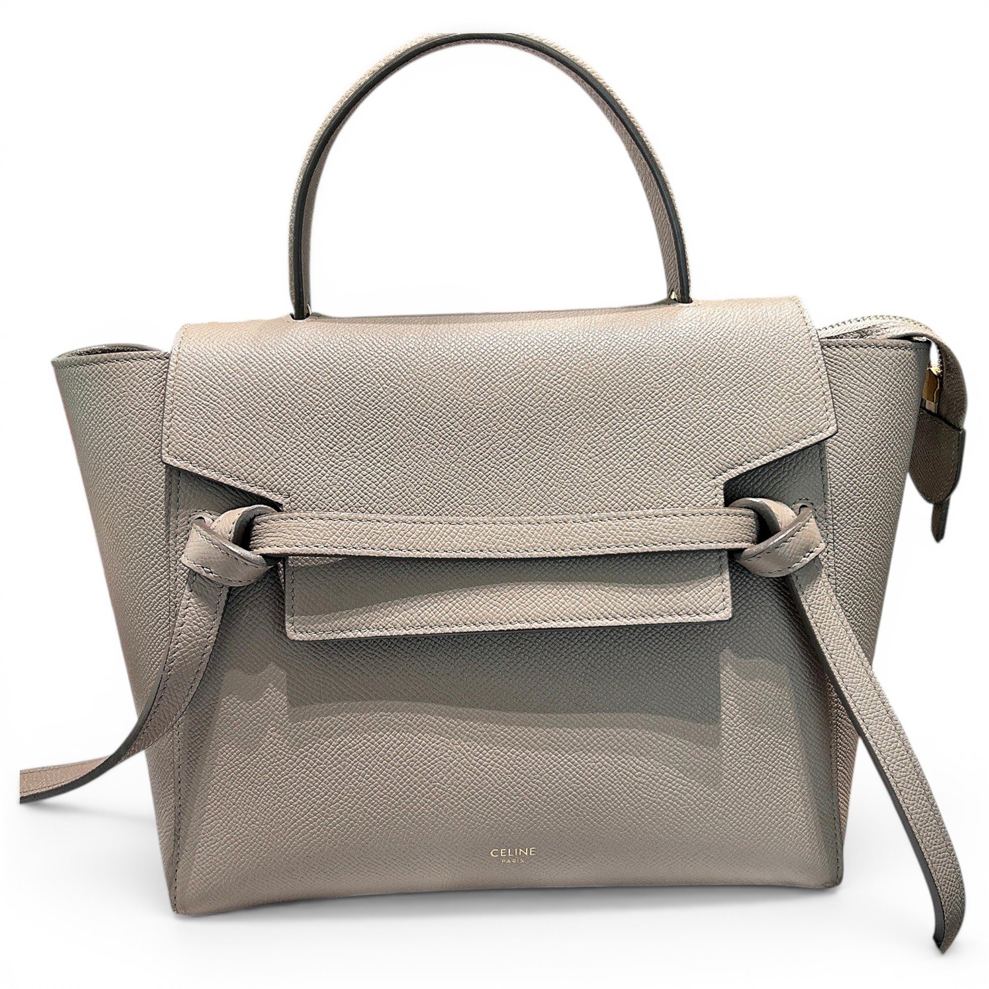Belt leather handbag