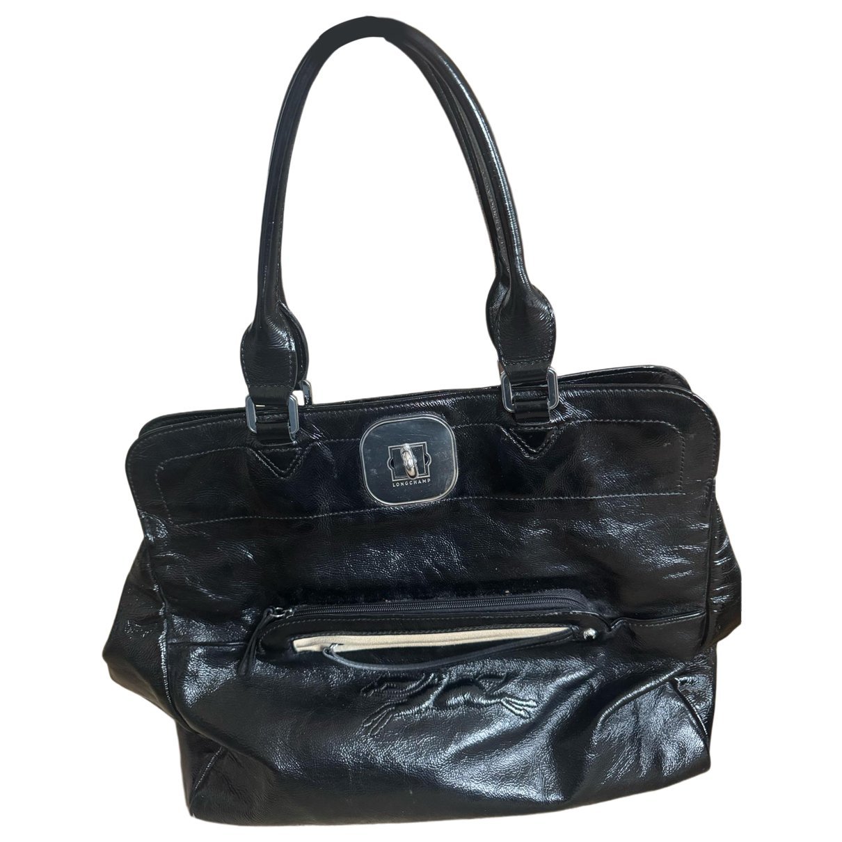 Patent leather handbag