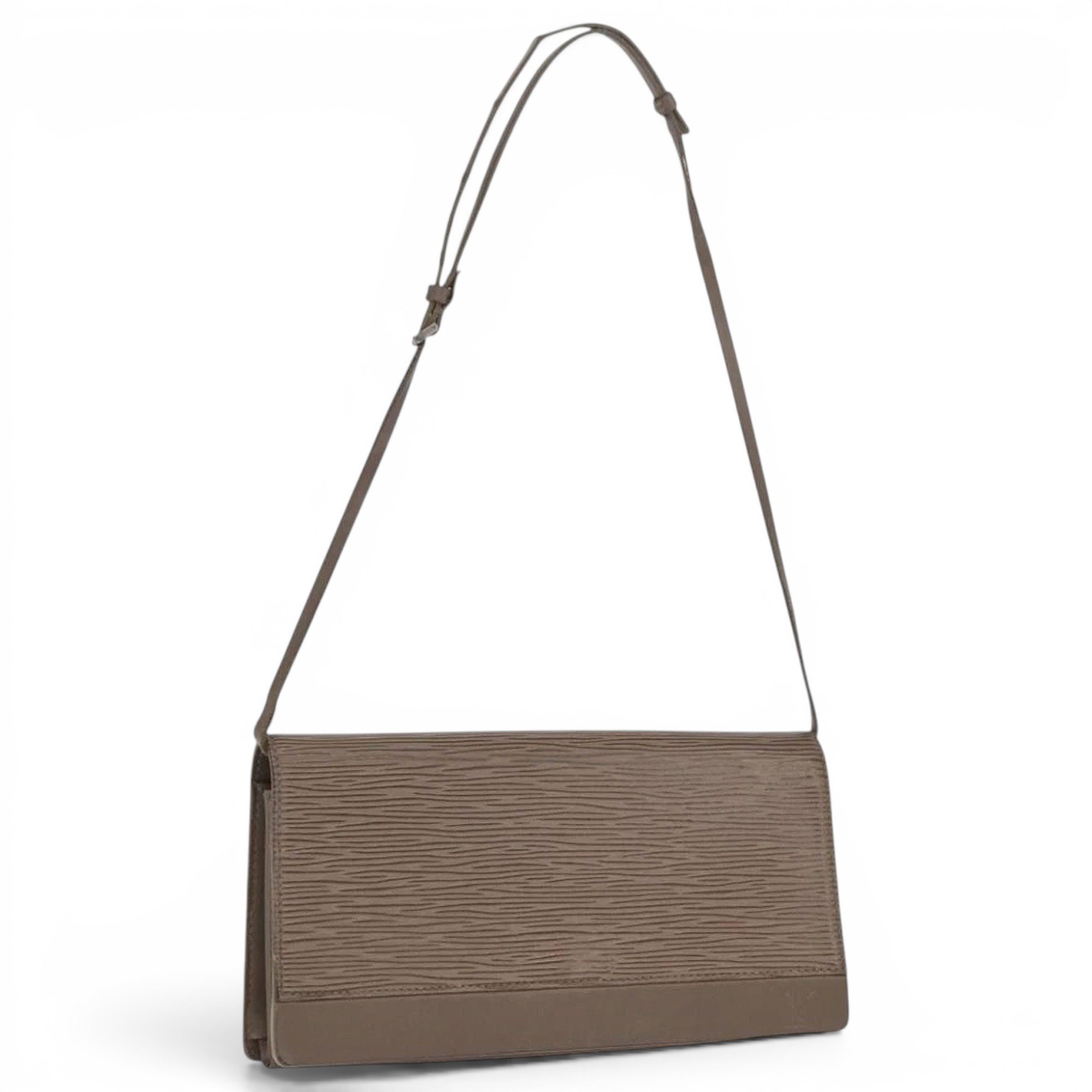 Leather clutch bag