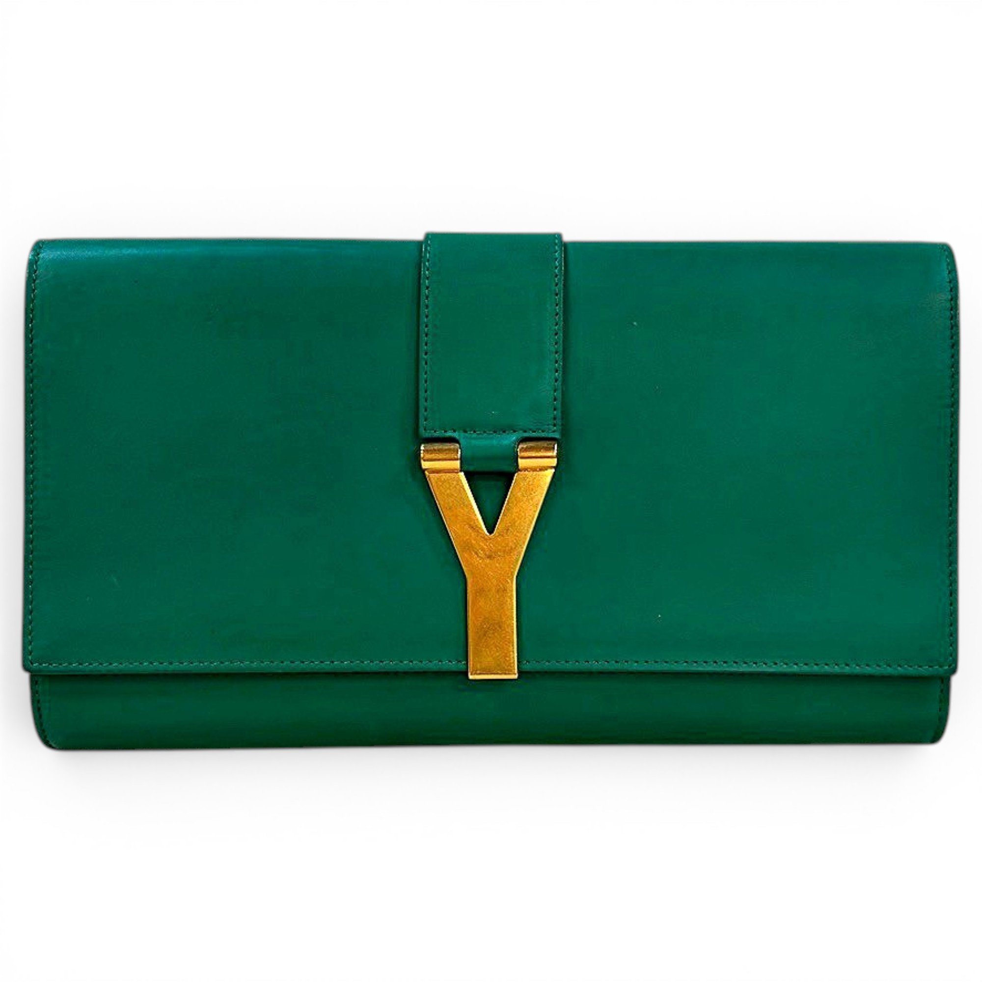 Leather clutch bag