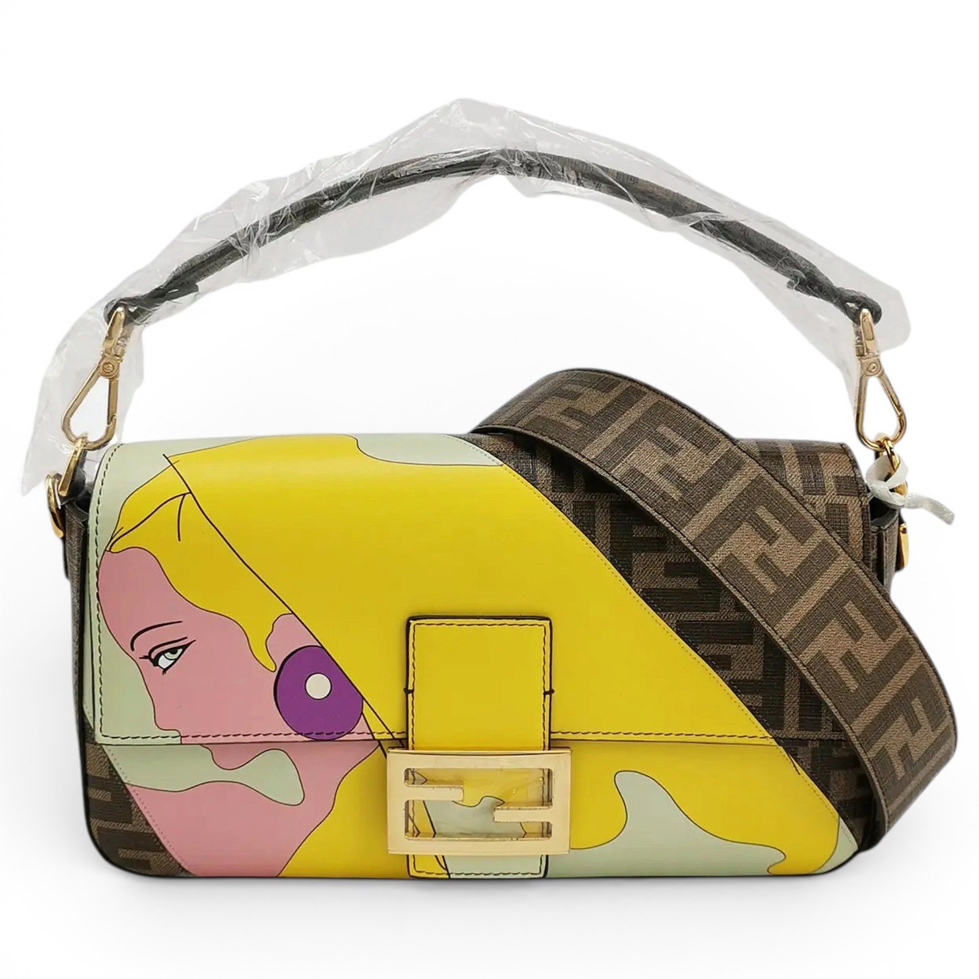 Baguette leather crossbody bag